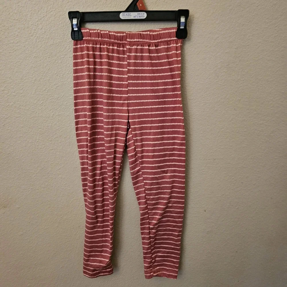 Just Lizzy Pink Heart Sweater with Pink Heart Striped Leggings